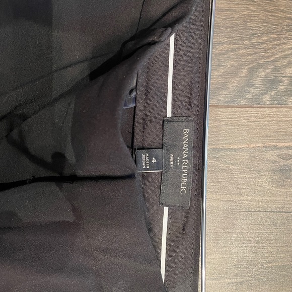 Banana Republic Avery Pants (Size 4) Black w White Stripe - Picture 4 of 7